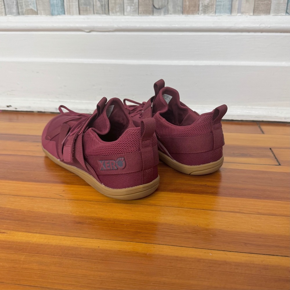 Xero Shoes 8.5 Forza Trainer Burgundy Wine Gum Sole Minimalist Barefoot Sneakers - Picture 3 of 12
